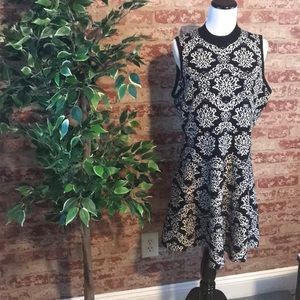 Patterned Sweater Dress with Keyhole Back NWOT